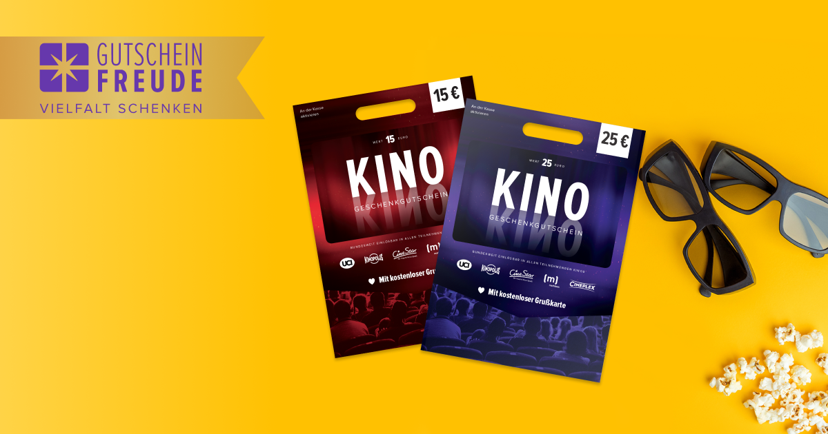 KINO Gutschein - für maximale Filmvielfalt, die perfekte Lösung